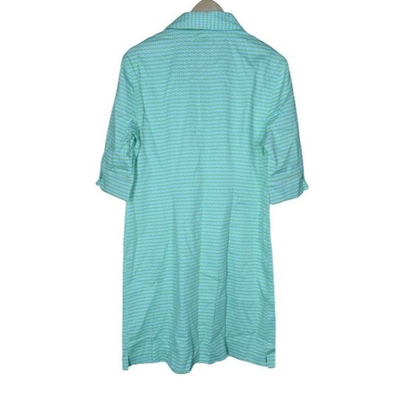 NEW Bobby Jones Womens Retro Dress Size Large Green Circular Shift - Picture 2 of 3